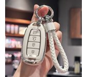 TPU Key Fob Cover Keychain Lanyard For Hyundai Elantra Elantra GT Kona Palisade Venue Veloster Accessories, 4 Buttons