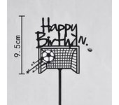 Football Boy Cake Decoration Football Field Player Doll Cupcake Top Happy Birthday Decoration Sports Children's Party Supplies