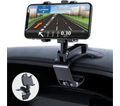Soporte multifuncional para teléfono de coche Leytn®, giratorio 360°, para salpicadero de teléfonos inteligentes de 4 a 6,8 pulgadas