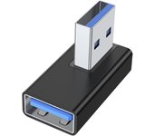 Adaptador de extensión USB 3.0 macho a hembra de 90 grados en ángulo recto hacia hacia para ordenador portátil, convertidor de extensión USB
