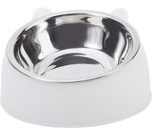 1pc Cat Bowl Lovely Creative Inclined Kitten Puppy Food Feeding Bowls Stainless Steel Cats Drinking Feeder Pet Dogs Cats Feeders