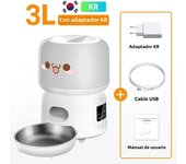 ROJECO 3L Automatic Pets Feeder Smart Cat Food Dispenser Cute Auto Cats Feeder WiFi Button Remote Control Dog Feeding Dispenser