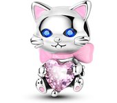 100% Real S925 Sterling Silver Cat Owl Bear Charms Fit Original Pandora Bracelet&Bangle For Women Birthday Fine Jewelry Gift