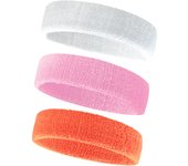 3Pcs Sports Headband Breathable Sweat Absorbent Towel Sweat Guide Belt Rding Running Fitness Dance Antiperspirant Men Women