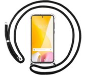 Funda Colgante Transparente para Xiaomi 12 Lite 5G con Cordon Negro