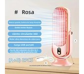 Condicionador De Aire Portátil USB Recargable Con Secador De Pelo Ajustable a 720 Grados Y Gran Batería Doble Motor Para El Hogar MOV
