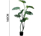 Poenia Arte Floral - Planta Artificial Monstera 160cm - REF 631179 - Decoración Realista