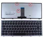 TECLADO PARA PORTÁTIL LENOVO FLEX 14 G400S NEGRO CON MARCO PLATA