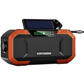 Radio DE EMERGENCIA múltiple de 5000mAh AM/FM Radio de manivela with Energía Solar el interior LED Cargador de Banco de Energía altavoz de Alarma SOS, Altavoz Bluetooth 5,0