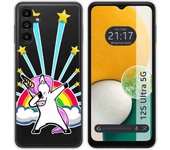 Funda Silicona Transparente para Samsung Galaxy A13 5G diseño Unicornio Dibujos