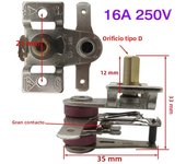 AC 250V 10A 16A High Temperature Switch Oven Thermostat Home Bimetallic Heating Accessories Electric Heater Replacement