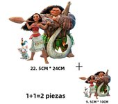 2PCS Disney Moana Princess Cartoon Hot Stamping Hot Melt Adhesive Transfer Paste Clothing Sticker DIY T-shirt Hot Stamping Patch