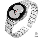 Diamond strap for Samsung Galaxy Watch 7/FE/6/4/Classic/5/pro 45mm 40mm 44mm Metal 20mm 22mm link Bracelet huawei gt 4-3-2 band