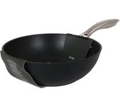 Quttin - Sartén Wok 24cm Aluminio Forjado Full Inducción Colección Spiral - Resistente, Antiadherente y Fácil de Limpiar