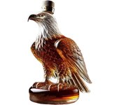 Decantador de whisky de cristal con forma de águila, botella de whisky de 7,6 x 7,6 x 12,7 cm, divertida botella de whisky de águila para hombres, papás y esposos. Decantador de águila para decoración del hogar o bar.