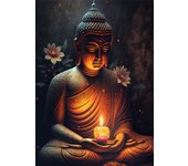 Lotus Meditation Buddha Statue Sculpture Art Poster Aesthetics Zen Religion Canvas Painting Edition Living Room Wall Home Decor