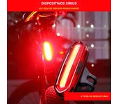 Luz Trasera LED Para Bicicleta Recargable Por USB Luz Frontal Trasera Impermeable Para Ciclismo Montaña Y Vehículos Normales