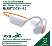 IPX8 Waterproof Swimming Diving Bone Conduction Headphone Bluetooth 5.3 Bass Wireless Headset MP3 (32G) Player fitness Earphone