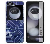 Tumundosmartphone Funda Carcasa Dura para Samsung Galaxy Z Flip 6 5G diseño Circuito Dibujos