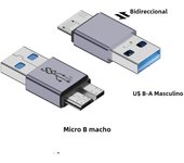 USB 3.0 Micro B to Type C Adapter Connector USB A to Micro B Data Transfer Converter for Laptop Hard Drive Disk Box Samsung S5