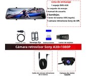ACCEO Dashcam 12 Inch Touch Screen Car Room Mirror Video Recorder Dash Cam For Cars DVR With Sony RearView Camera Car Black Box