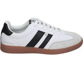XTI | Zapatillas Bajas XTI para Hombre – Deportivas en Color Blanco con Detalles en Negro y Beige – Sneaker con Cordones – Estilo Casual – Tendencia – Cómodas y Versátiles – Modelo 143486