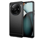 FAMZ Funda Silicona Xiaomi Redmi A3 Alta Protección Símil Carbono Negro