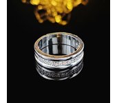 2024 New Luxury Gold Silver Color Round Eternity Band Ring for Women Anniversary Gift Jewelry Wholesale F433