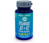 Ynsadiet Vitamina D3 + K2 + Silicio Organico  90 cápsulas - Complemento alimenticio elaborado a base de vitaminas y extracto de bambú para el Cuidado de los Huesos y las Articulaciones