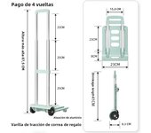Luggage Cart Portable Shopping Cart Household Folding Handcart Express Delivery Shopping Grocery Shopping Small Cart