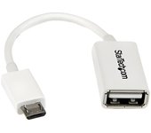 Startech.com cable adaptador micro usb a usb otg blanco de 12cm - macho a hembra,garantia lifetime