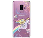 Funda original compatible con Samsung Galaxy S9 Plus - Bob Esponja Caballito Arcoiris