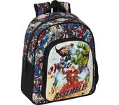 SAFTA - MOCHILA INFANTIL ADAPT.CARRO AVENGERS "FOREVER" - Mochila con Asas Ajustables y Espalda Ergonomica - Mochila con Compartimientos con Cremallera - Mochila Diseño Único y Licencia Oficial By AVENGERS "FOREVER"
