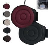 Cojín de asiento giratorio 360 para coche, beneficioso cojín de asiento giratorio 360, almohadilla de asiento de coche de espuma viscoelástica giratoria portátil, cojín de asiento giratorio 360 grados soporte para personas mayores (negro)