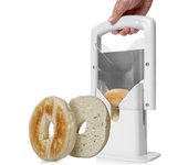 Cortador de bagels with Mango de Security Cortador de precision de bagels de Maple inoxidable Cortador de muffin portátil