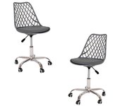 Pack 2 Sillas Mima Office - Gris oscuro