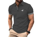 Men's Golf Shirt Golf Polo Work Casual Lapel Short Sleeve Basic Modern Button Spring & Summer Regular Fit Sport Golf Shirt