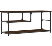 vidaXL Mueble de TV contrachapada acero 103x38x46,5 cm, Mueble de Salon, Mueble TV, Mueble TV salon, Mesa de TV, Mueble tele