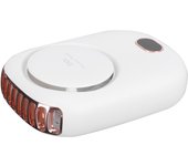 Mini ventilador Eléctrico portátil with Carga USB, ventilador sin Aspas para Cola Gar en el cuello, para Juegos al Aire Libre, Viajes, color Blanco