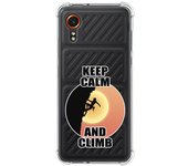 Tumundosmartphone Funda Silicona Antigolpes para Samsung Galaxy Xcover 7 5G diseño Mujer Escalada Dibujos