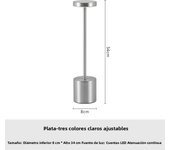 Rechargeable LED Desk Lamp Touch Switch Dimmable Table Lamp Restaurant Bar Office Bedroom Atmosphere Decor 3 Color Temperatures