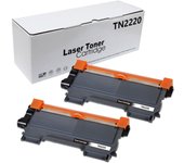 Pack 2 Cartuchos de Toner compatible con Brother TN2220 TN-2220 para BROTHER DCP-7055 DCP-7055W DCP-7057 DCP-7060D DCP-7065DN DCP-7070DW HL-2130 HL-2132 HL-2135 HL-2135W HL-2240 HL-2240D HL-2250DN HL-2270DW MFC-7360 MFC-7360N MFC-7460 MFC-7460DN MFC-7860