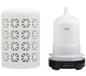 Ceramic Ultrasonic Air Humidifier Timing Function Aroma Diffuser Desktop Essential Oil Diffuser Room Scent Diffuser with Lights