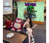 Tales of the Rat Fink cartoon Small Size Cheerleading Banner Hand Pulled Flag Outdoor Atmosphere Flags