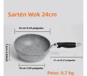 KEMORELA 28/26/24/20cm Stone Frying Pan Wok Non-stick Pan Skillet Cauldron Induction Cooker Pan Pancake Gas Stove Home Durable