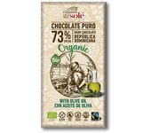 PACK 4 UDS. - Chocolate Negro 73 con Aceite de Oliva Sin Gluten Bio Vegan 100g Chocolates Sole