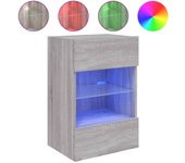 vidaXL Mueble de TV de pared con luces LED 40x30x60,5 cm, Mueble de Salon, Mueble TV, Mueble TV salon, Mesa de TV, Mueble tele