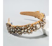 Women's Hair Band Baroque Vintage Hair Band Party Wide Brimmed Headband With Colorful Crystal Headband