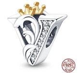 New in 26 A-Z Alphabet Beads 925 Sterling Silver Letter Charm Fits Original Pandora Charms Bracelet Silver Jewelry For Women