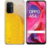 Tumundosmartphone Funda Gel Tpu para Oppo A54 5G / A74 5G diseño Cerveza Dibujos